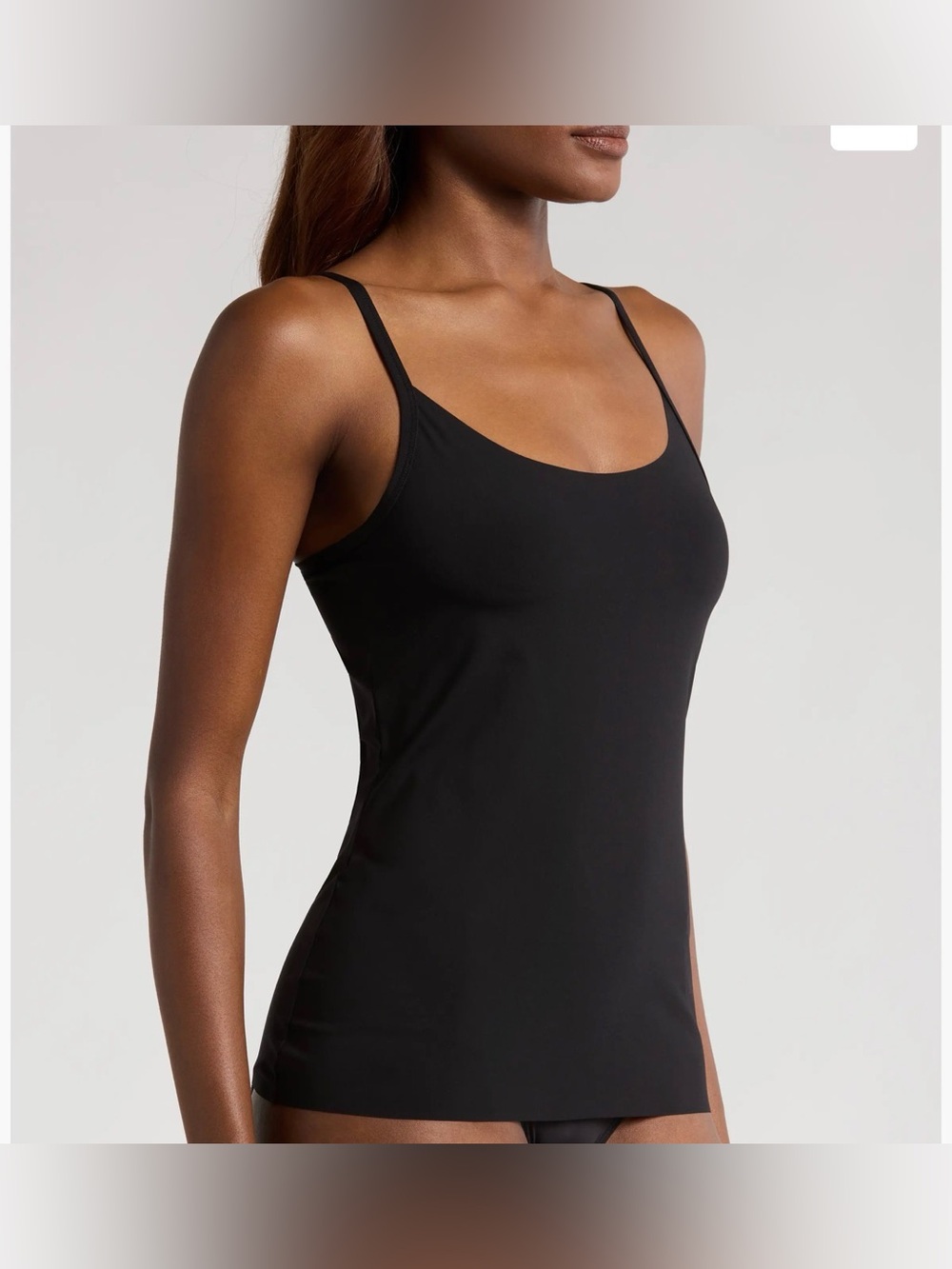 Nordstrom Black Seamless Scoop Neck Camisole Tank